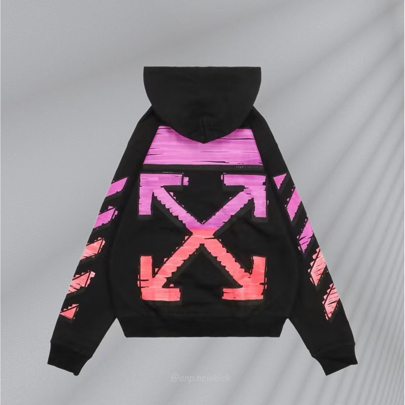 Off White Marker Hoodie Black Fuchsia Red Beige (32) - newkick.vip